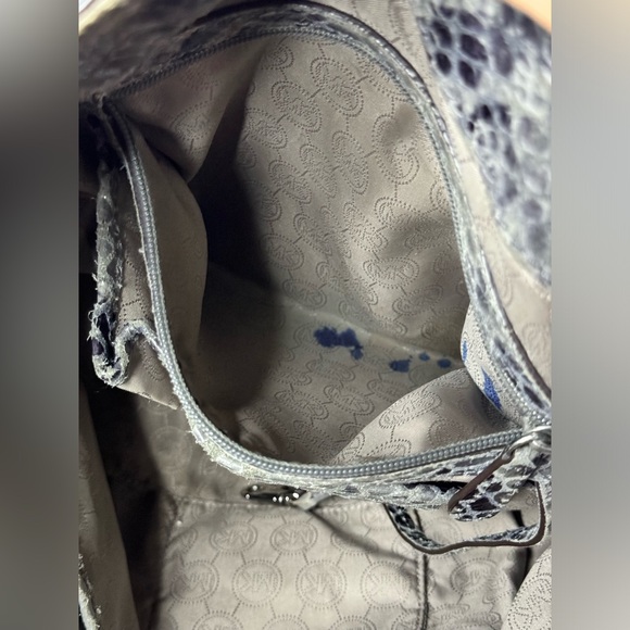 Michael Kors Large Hamilton Python-Print Leather Tote Shoulder Satchel Bag - Picture 12 of 12